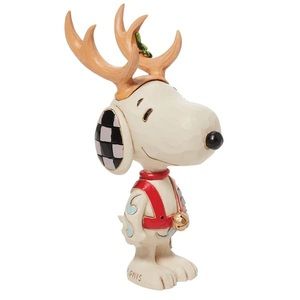 Jim Shore Snoopy Reindeer Mini Figurine New 6010327